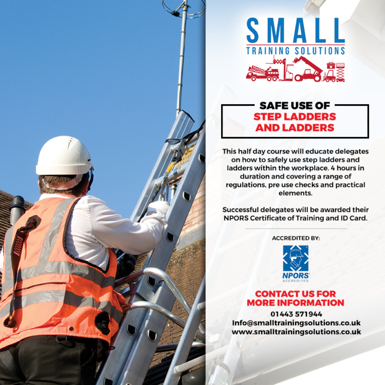 Safe Use of Step Ladders and Ladders | Small Training Solutions